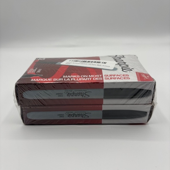 Sharpie Permanent Markers, Fine Point, Black, 2 Pack (12-Count each) - Picture 3 of 4